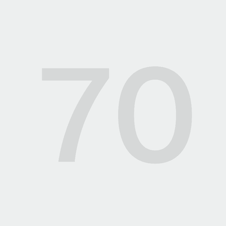 Die Zahl 70 auf grauem Hintergrund