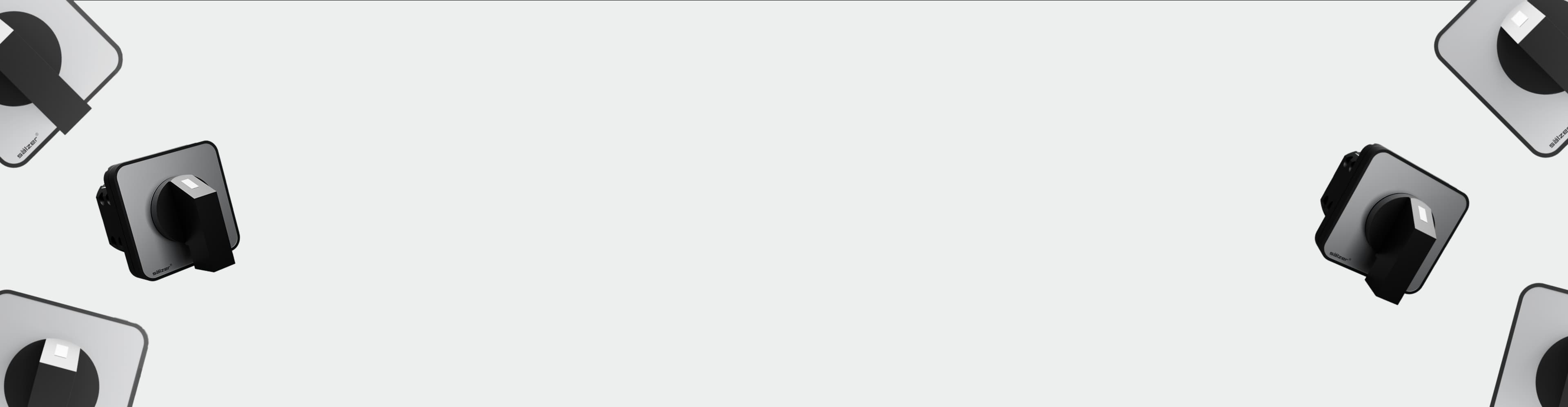 Verschiedene Schalter, die durch die Luft fliegen