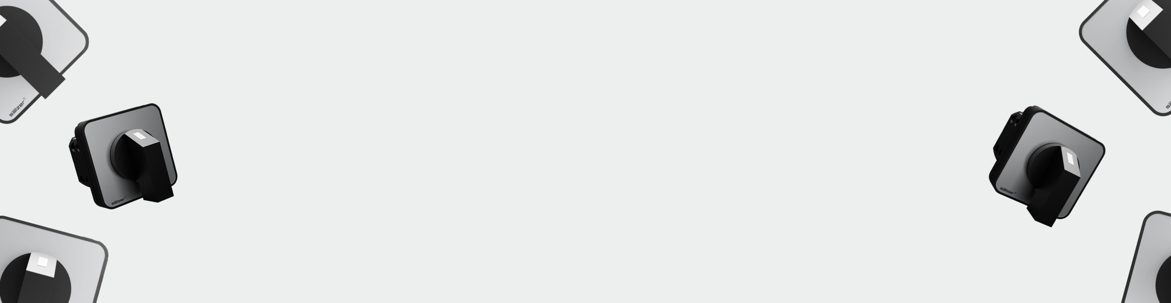 Verschiedene Schalter, die durch die Luft fliegen