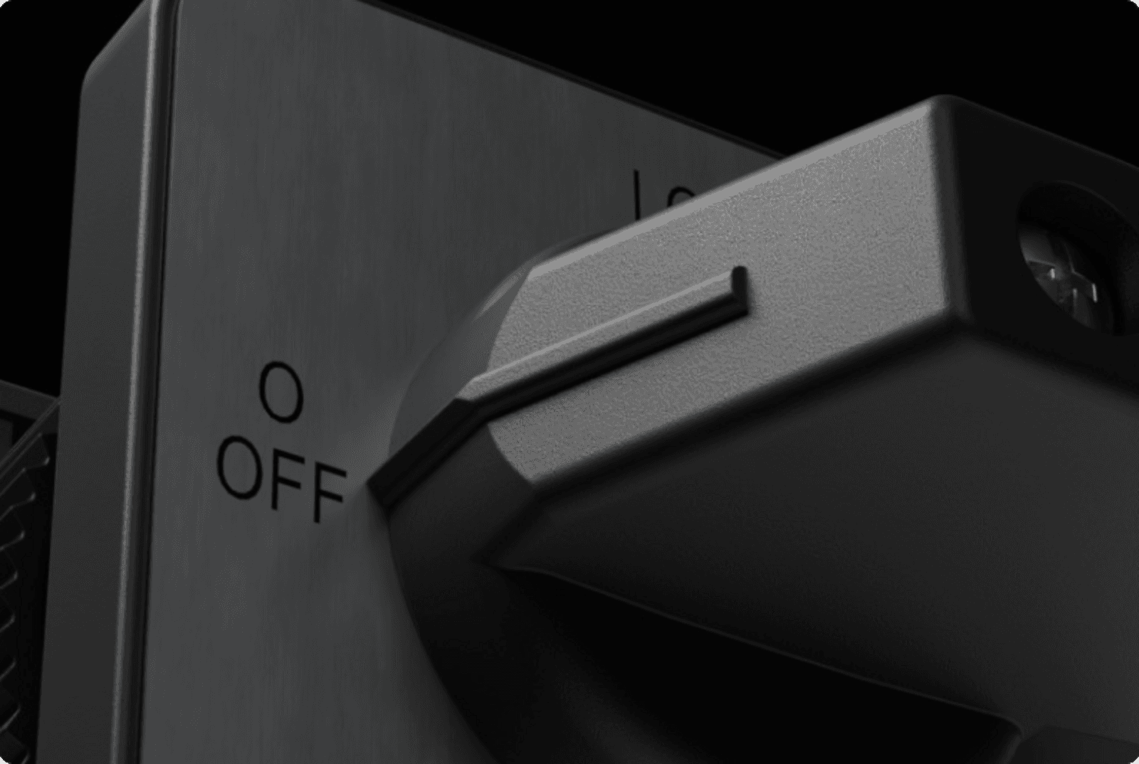 Ein Lasttrennschalter im Closeup