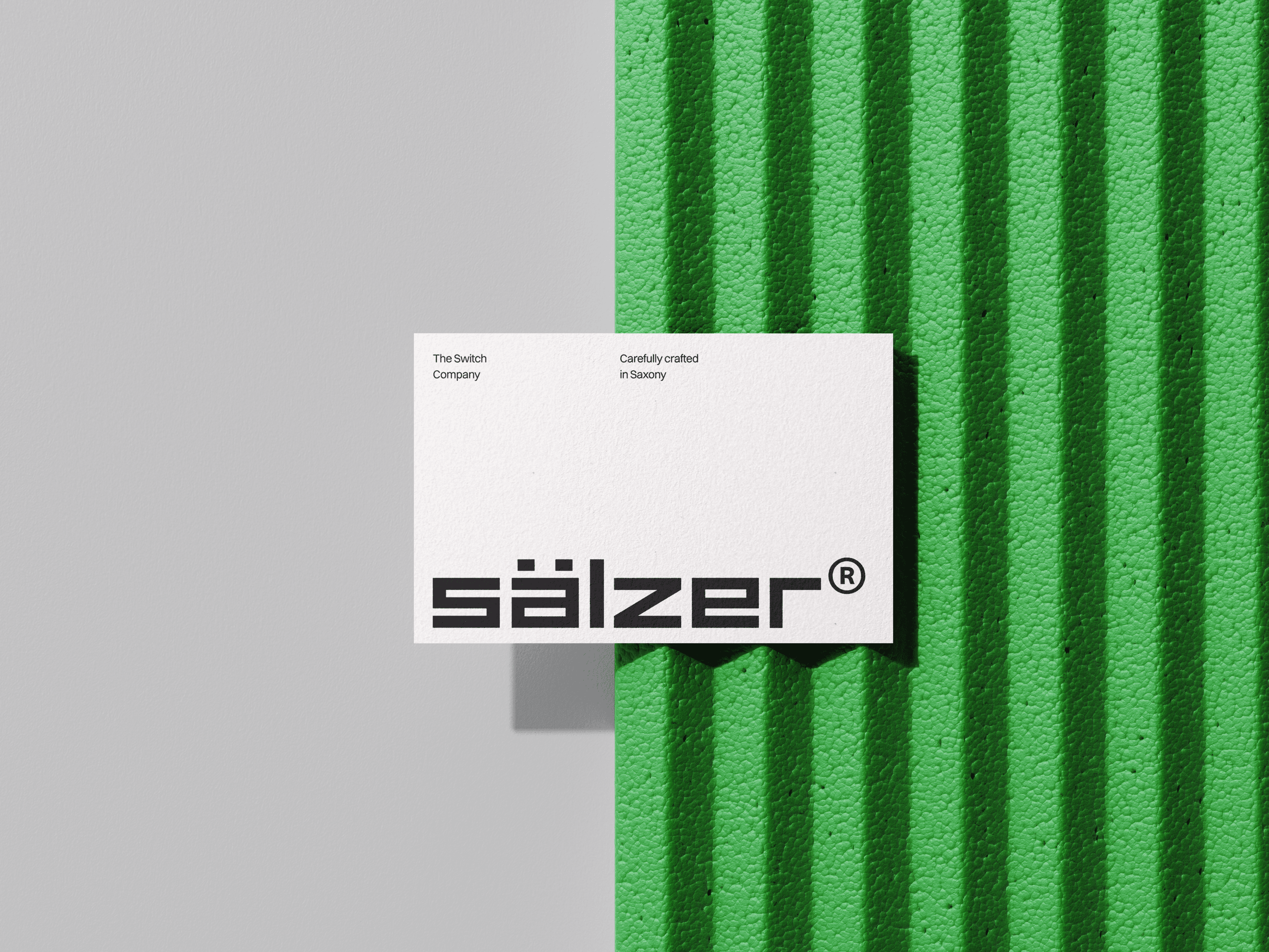 Eine Visitenkarte mit dem neuen Sälzer-Logo