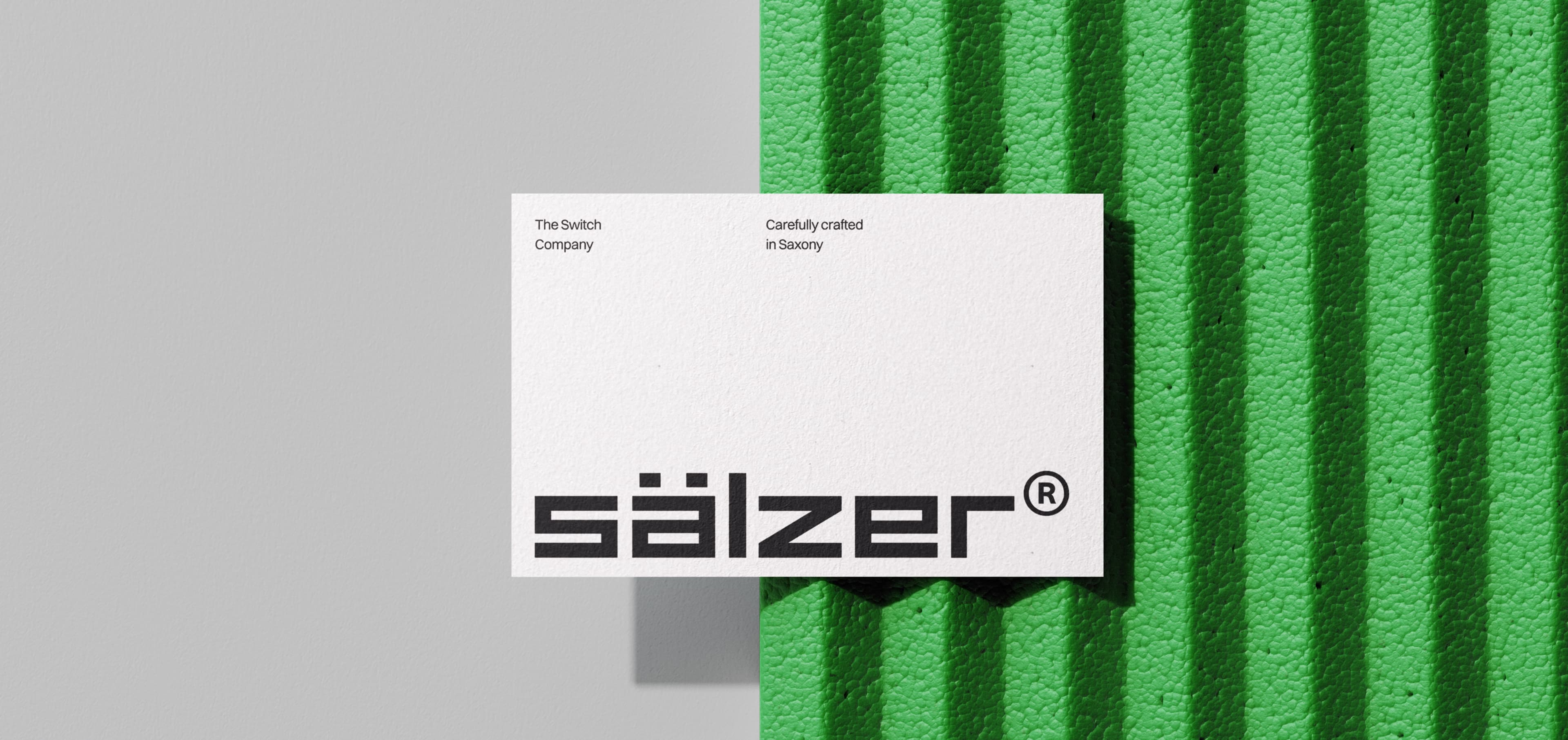 Eine Visitenkarte mit dem neuen Sälzer-Logo